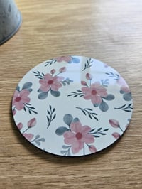 Image 4 of Pink Flower Coasters - 4 pack