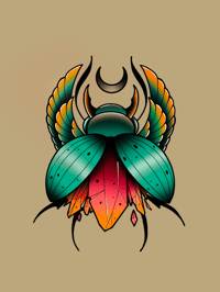 Very Scarab Beetle Sticker