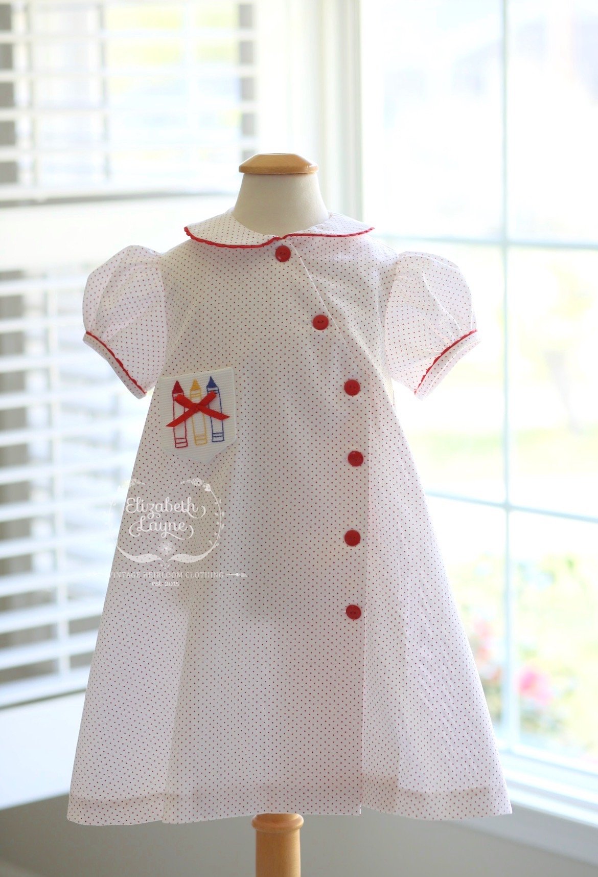 Crayon Apron Dress | Elizabeth Layne Heirloom Crayon Apron Dress | Elizabeth Layne Heirloom