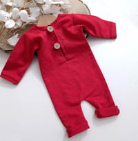 Image 1 of Newborn photoshooting romper | red