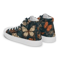 Image 13 of Cottagecore Butterflies and Botanical Plants Women’s high top canvas shoes