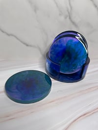 Blue Hour — Resin Coaster Set