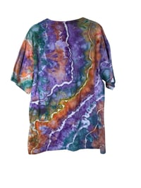 Image 9 of L Adult Combed Cotton Tee in Tropical Geode Ice Dye