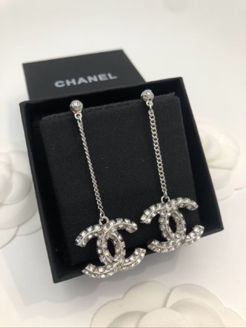CC gold plated silver earrings *