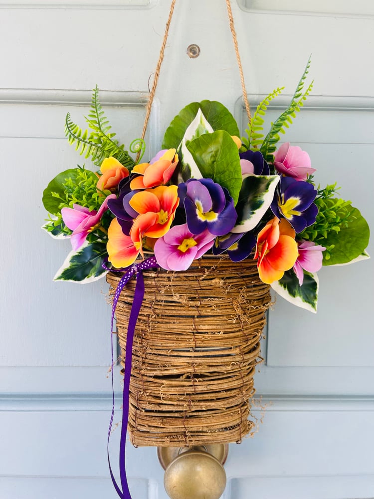 Image of Pansy Wall Basket 