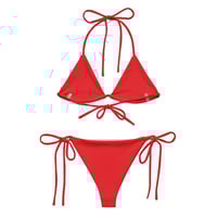 Image 2 of #FJB Red - All-over print recycled string bikini from PatriotsCo.com