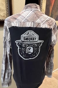 Vintage Brown/Blue Cotton Shirt Smokey The Bear