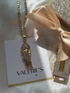 White Blinged San Judas Tadeo Necklace
