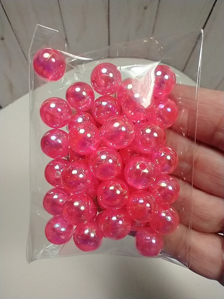 Image of Pink AB Transparent Beads