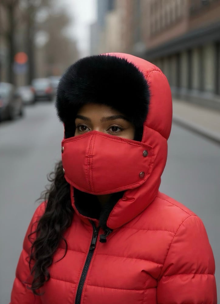 Image of Outdoor Windproof Hats with Face Mask