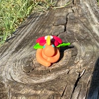 Image 2 of Orange Dragon with Red Flower