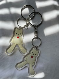 Image 1 of korilakkuma cat acrylic keychain 
