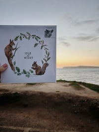 Image 3 of Red Squirrel Wreath 20x20cm Art Print 