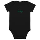 Image 2 of Organic cotton lucky embroidered baby bodysuit