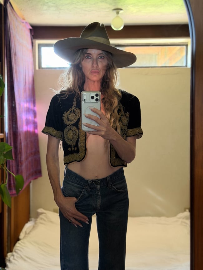 antique velvet folk crop jacket with metallic gold embroidery 