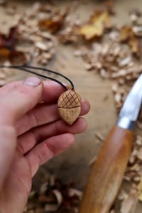 Image 2 of Acorn Pendant Necklace. 