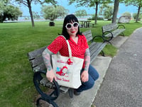 Image 1 of Hot Glue Heroes Totally Adorable Tote, Handmade Keychain & Stickers Bundle 