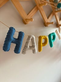 Image 3 of Happy Birthday Garland - Rustic