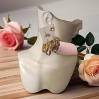 Image 2 of Luxe Gold Hoop Earrings Set