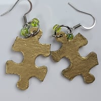 Image 2 of Puzzle Piece Earrings Bricks 2