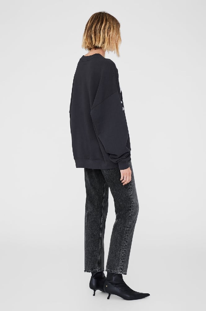Image of ANINE BING MILES SWEATSHIRT VINTAGE BLACK