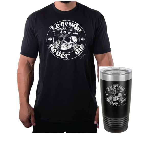 Image of LEGENDS NEVER DIE TSHIRT + TUMBLER BUNDLE