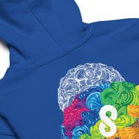 Image 2 of Youth heavy blend hoodie autism soul logo and color brain 