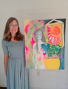 The ghost in the garden. Original canvas painting