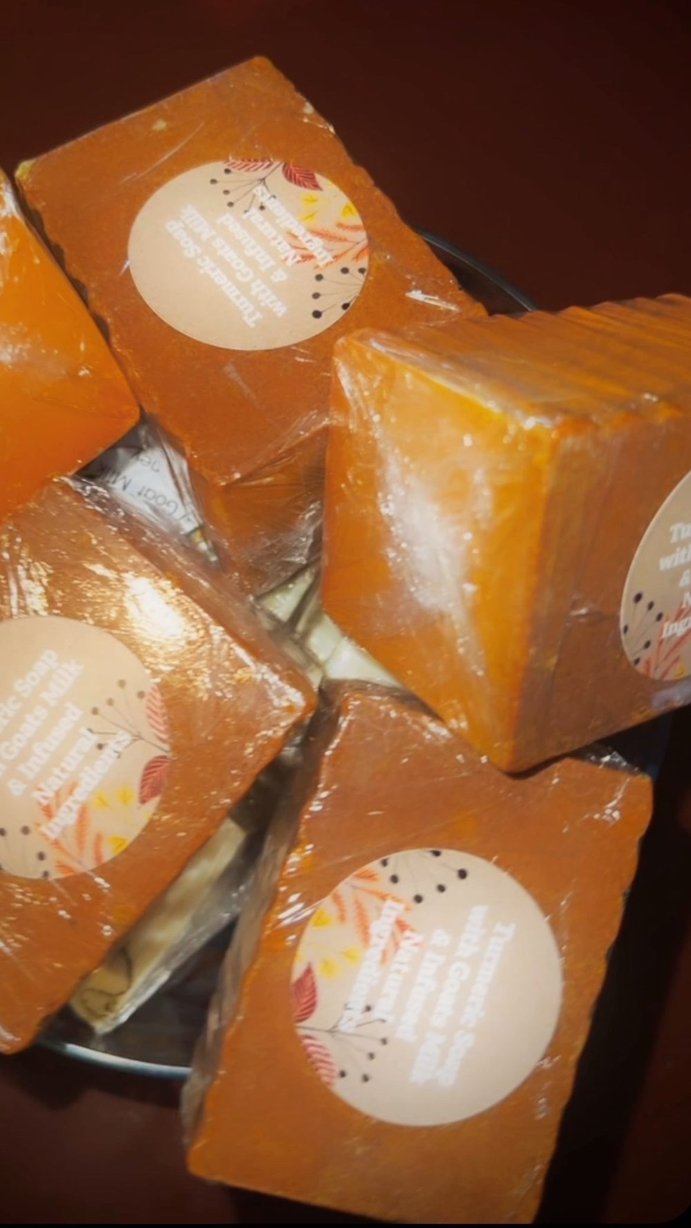 Image of Turmeric Soap w/ Goats Milk and infused with other natural Ingredients