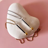 Image 4 of Silver and Gold Matchstick Necklace