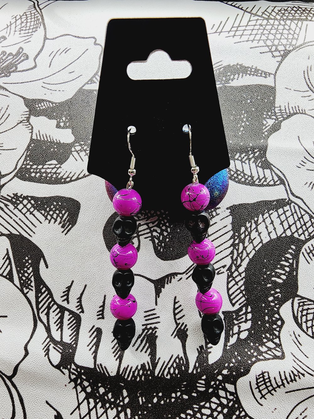 Image of Neon Purple Black Skulls