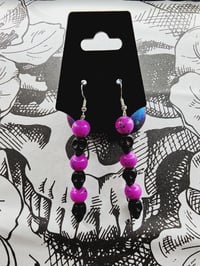 Neon Purple Black Skulls
