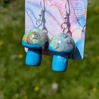 Ocean Stone Mushroom Dangles 