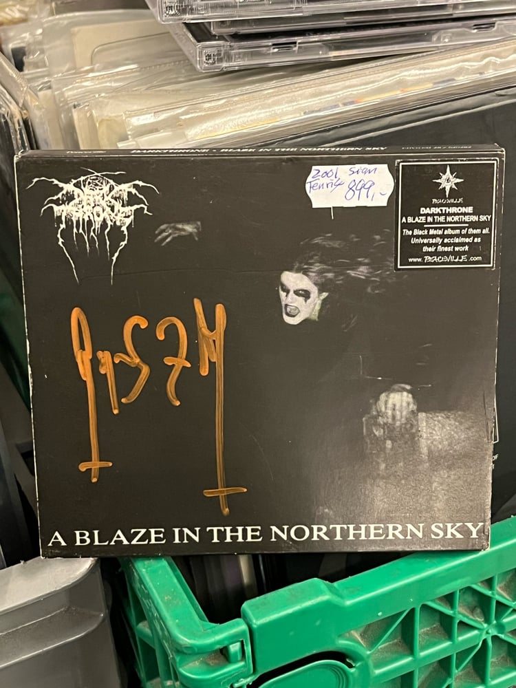 Image of CD Darkthrone A Blaze in The Northern Sky 2001 SIGNED