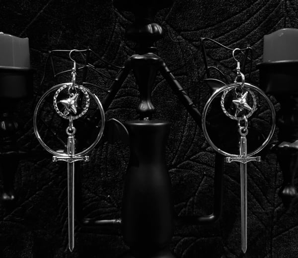 Image of Sword and Flail Earrings