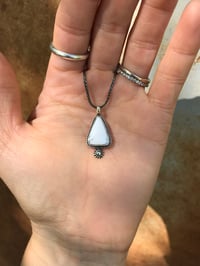 Image 3 of Sterling Silver White Buffalo Stone Necklace