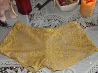 Image 3 of Yellow lace stretch booty short 