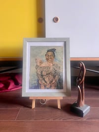 Image 1 of Antique watercolour Portrait on Paper