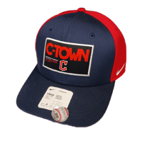 Image 1 of Nike Cleveland Guardians Navy Classic Snapback Adjustable Men's Hat