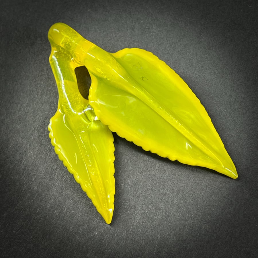 Image of Lemon Lime Double Leaf Pendant