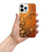 Image 18 of Baroque Goth Inspired Gold and Orange Textured Floral Look Clear Case for iPhone®