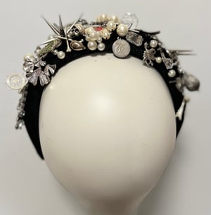 Image of Black embellished headband 