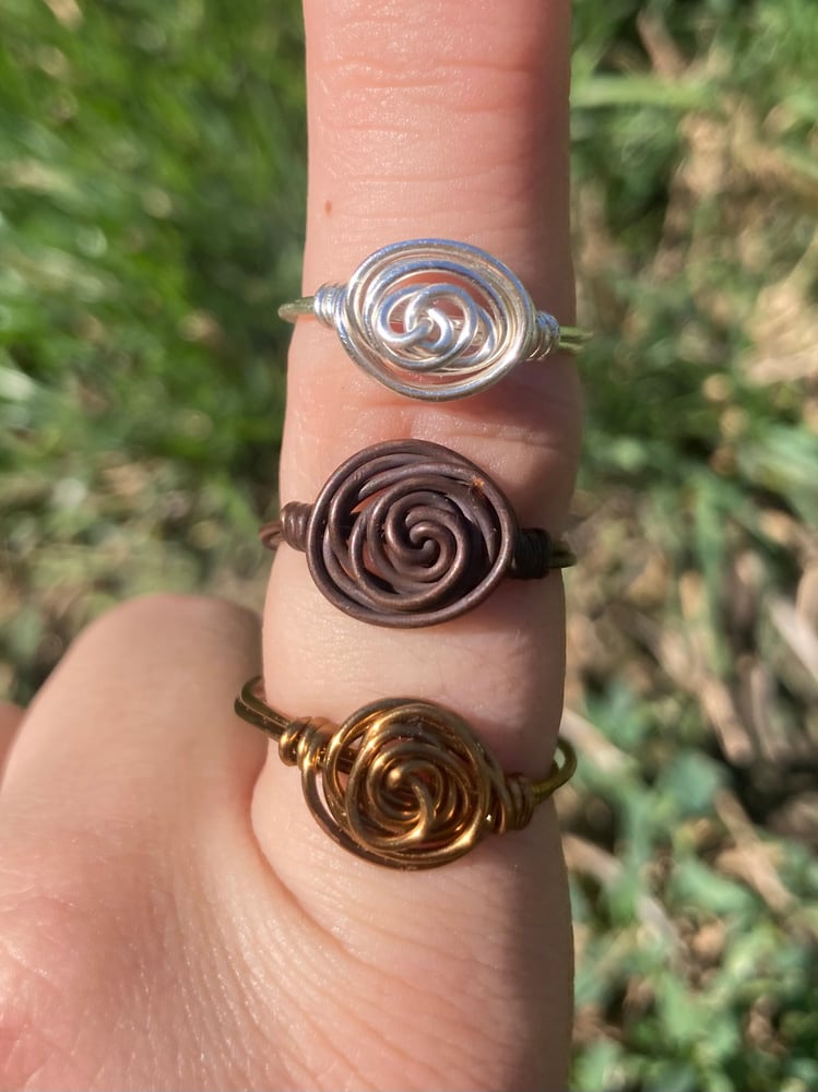 Image of Wire Wrapped Rose Ring