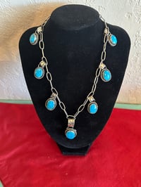 Image 2 of Royal Blue Kingman on a Handmade Chain