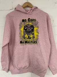 Image 6 of Mr. Blobby No Gods No Masters heather pink hoodie