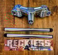 Image 4 of Honda Ruckus OG Adjustable Billet CNC Handlebar with Clip On Bars 