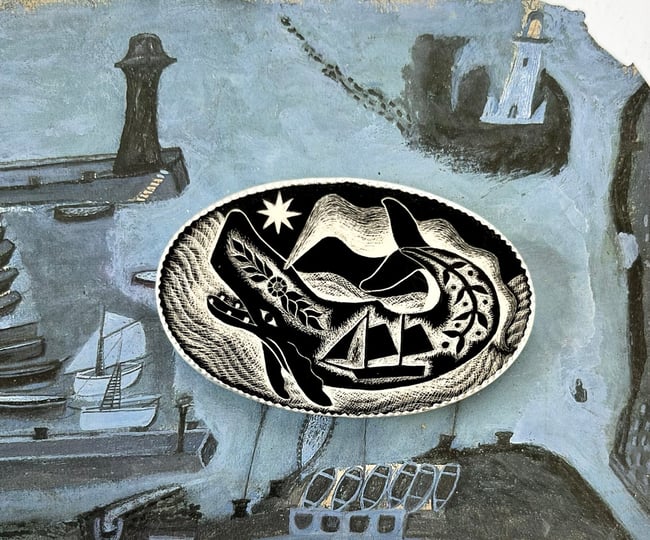 WHALE AND NORTH STAR BROOCH