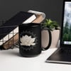 Black Glossy Mug - Lotus