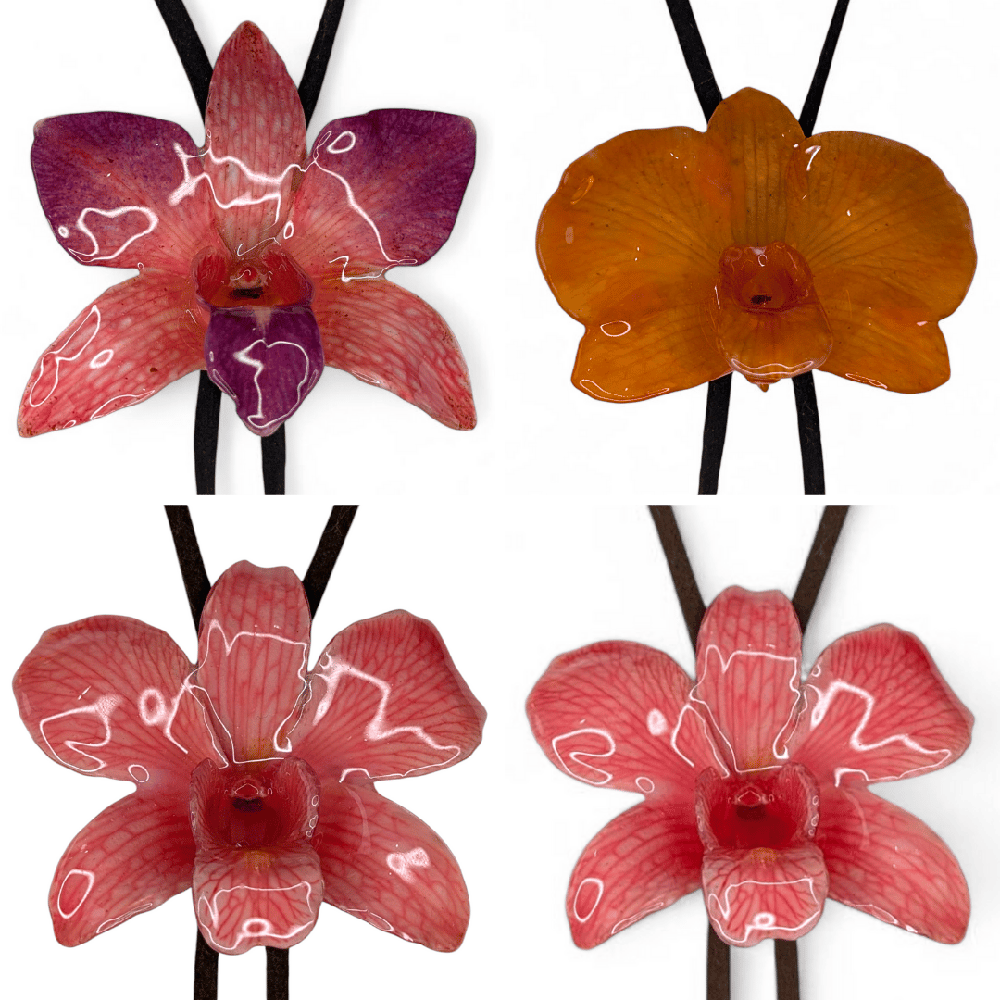Image of Dendrobium Suede Slider (Pinks & Orange)