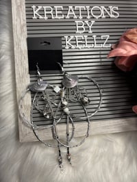 Image 1 of Starlit Tranquility Medium Hoops